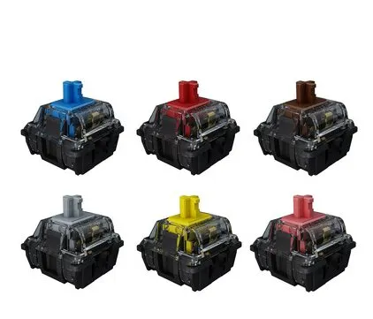 10 Pcs Gateron CAP Switch Black Crystal V2 Gaming Silent Axis Tactile Linear Custom Pre Lubed SMD RGB Mx Switches for Mechanical Keyboard