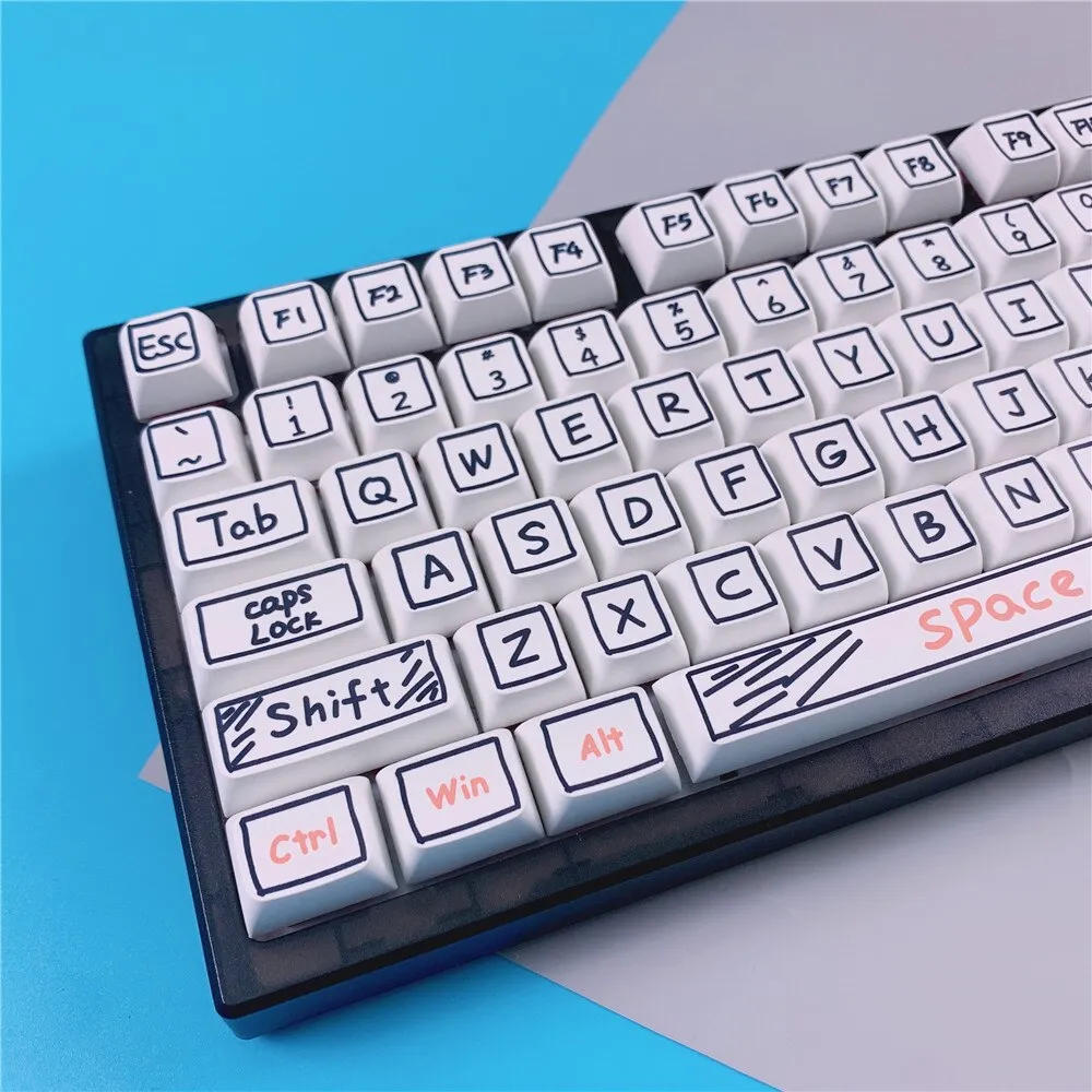 126 Keys Graffiti Keycap XDA Profile set | Mechanical keyboard