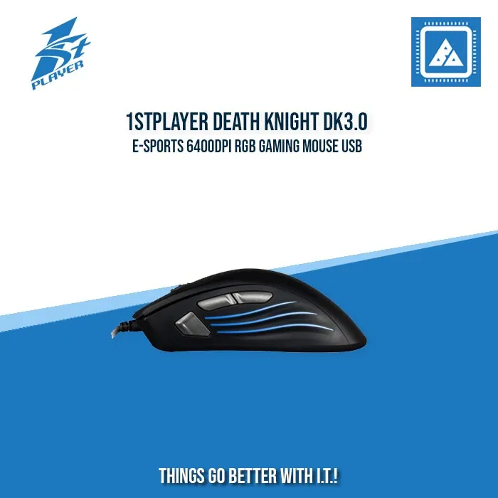 1STPLAYER DEATH KNIGHT DK3.0 E-SPORTS 6400DPI RGB GAMING MOUSE USB