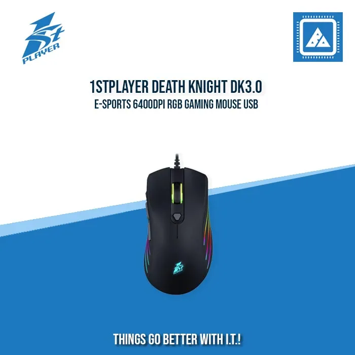 1STPLAYER DEATH KNIGHT DK3.0 E-SPORTS 6400DPI RGB GAMING MOUSE USB