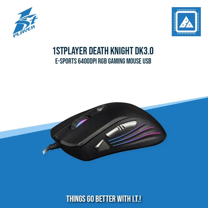 1STPLAYER DEATH KNIGHT DK3.0 E-SPORTS 6400DPI RGB GAMING MOUSE USB