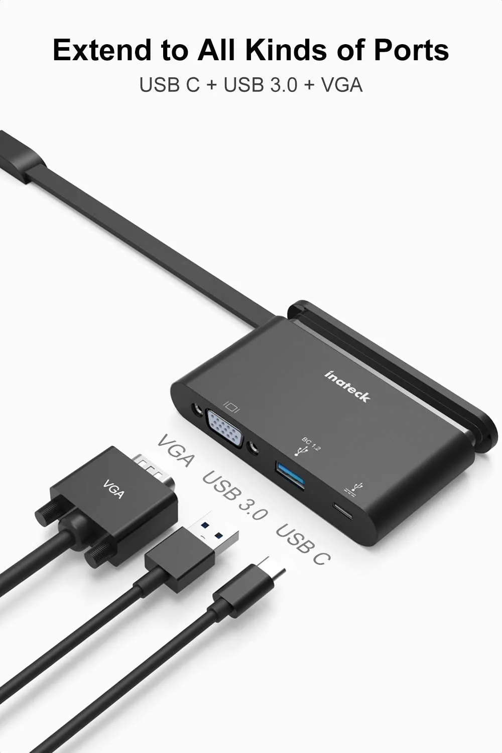 3-in-1 USB-C Hub with 100W USB C PD Port, SC01005