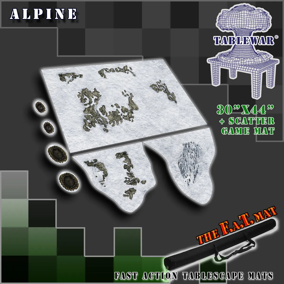 30x44" 'Alpine'   Scatter Terrain F.A.T. Mat