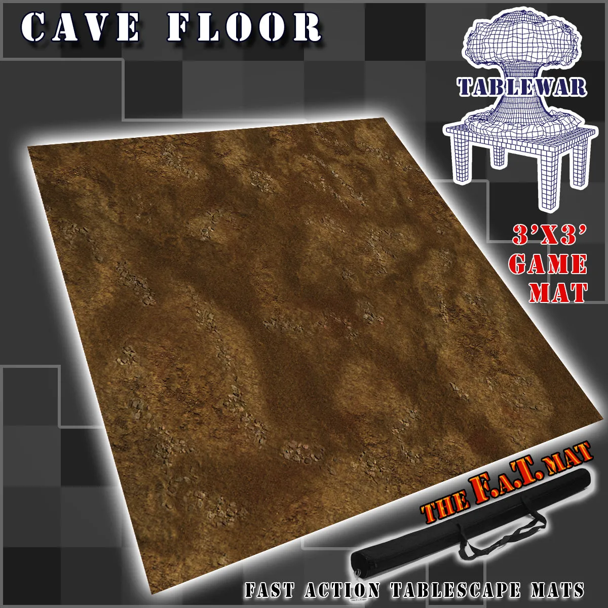 3x3 'Cave Floor' F.A.T. Mat Gaming Mat