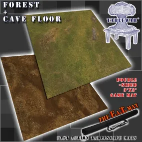 3x3' Dbl Sided 'Forest   Cave Floor' F.A.T. Mat Gaming Mat