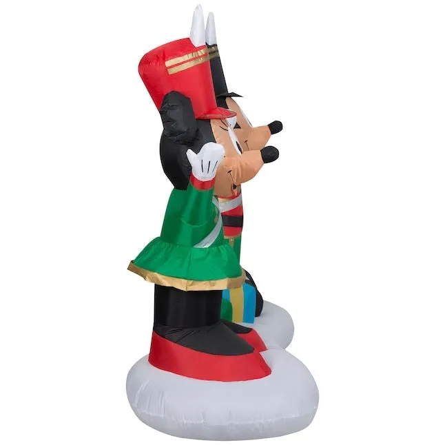 4.5' Airblown® Mickey Mouse and Minnie Mouse as Toy Soldiers Christmas Inflatable