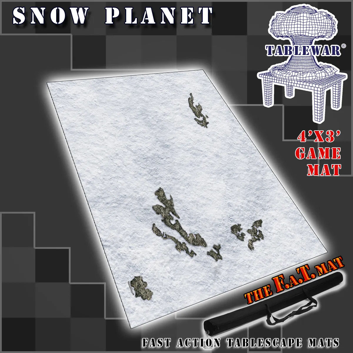 4x3 'Snow Planet' F.A.T. Mat Gaming Mat