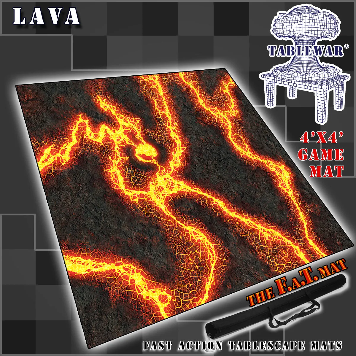 4x4 'Lava' F.A.T. Mat Gaming Mat