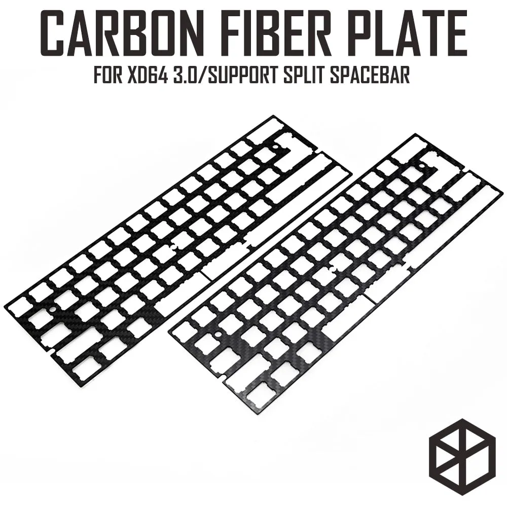 60% Aluminum Mechanical Keyboard carbon fiber plate support xd60 xd64 3.0 v3.0 gh60 support split spacebar 3u spacebar