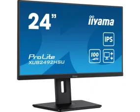 60,5Cm/24" (1920X1080) Iiyama Prolite Xub2492hsu-B6 Fhd Ips 100Hz 4Ms 16:9 Hdmi Dp 4Xusb Ls Black