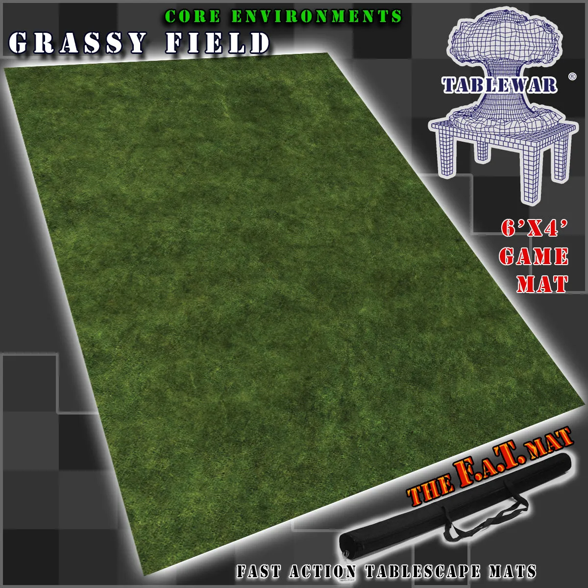 6x4 'Grassy Field' F.A.T. Mat Gaming Mat