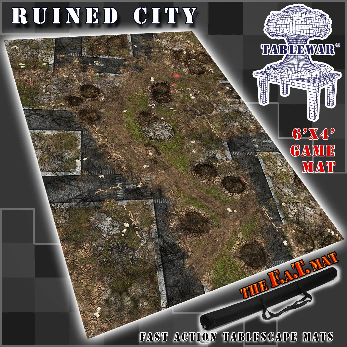 6x4 'Ruined City' F.A.T. Mat Gaming Mat