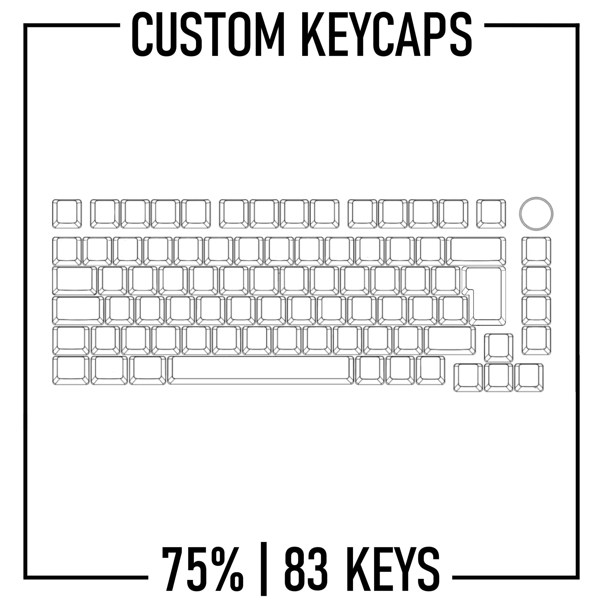 75% Custom Keycaps Set ( ISO | 83 Keys )