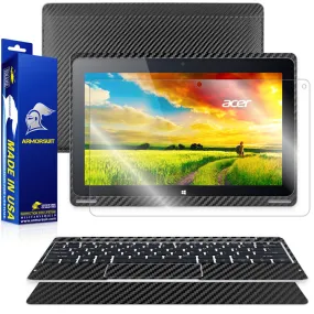 Acer Aspire Switch 10 (Model sw5-011) (Tablet & Keyboard) Screen Protector   Black Carbon Fiber Film Protector