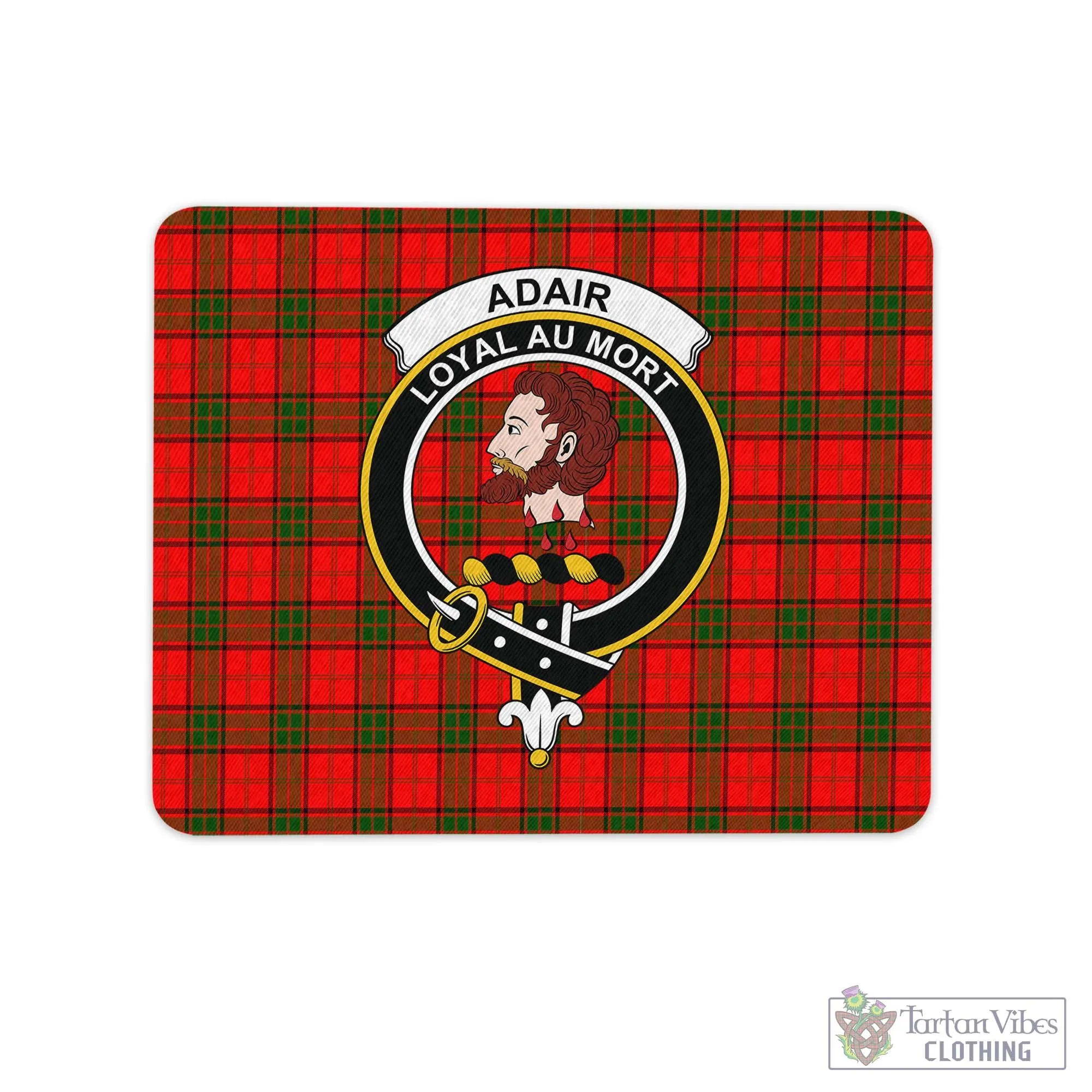 Adair Tartan Mouse Pad with Family Crest