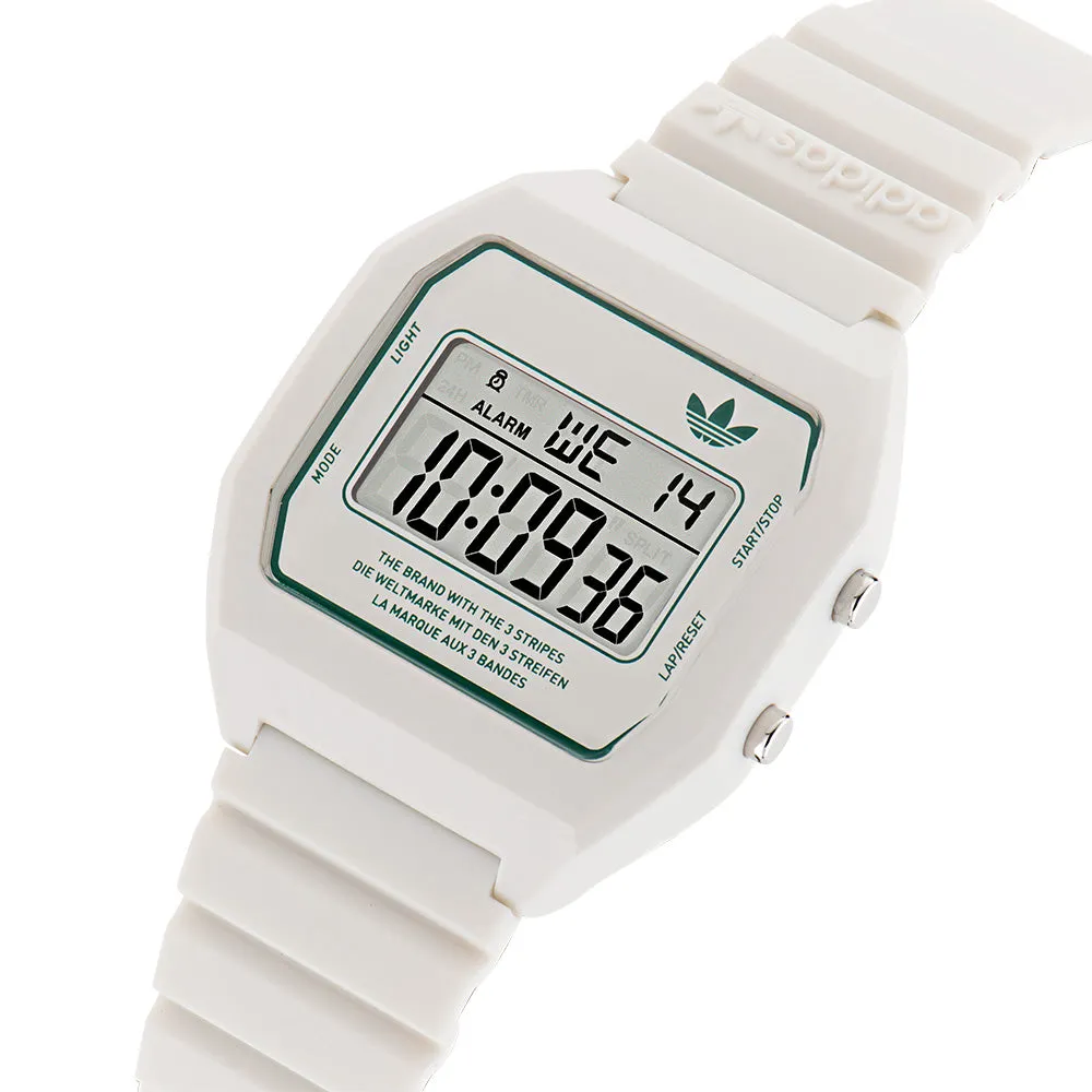 Adidas AOST23557 Digital Two White Resin Unisex Watch