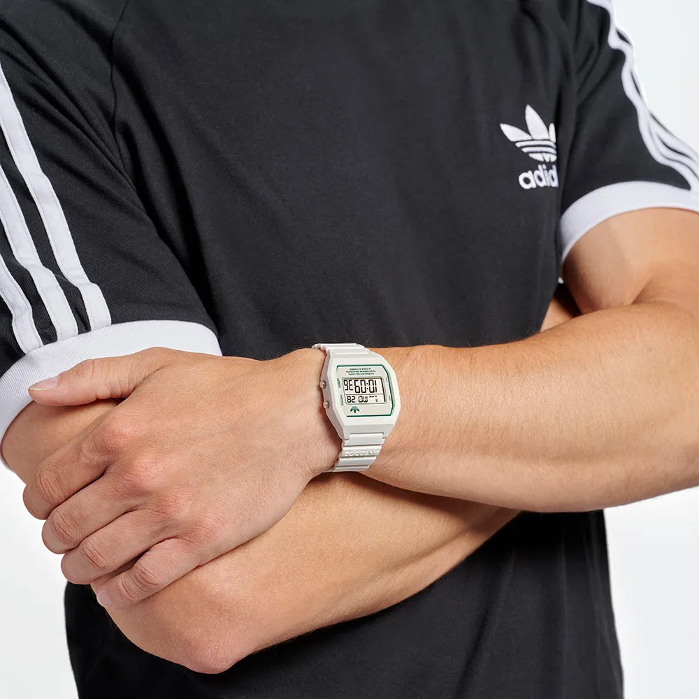 Adidas AOST23557 Digital Two White Resin Unisex Watch