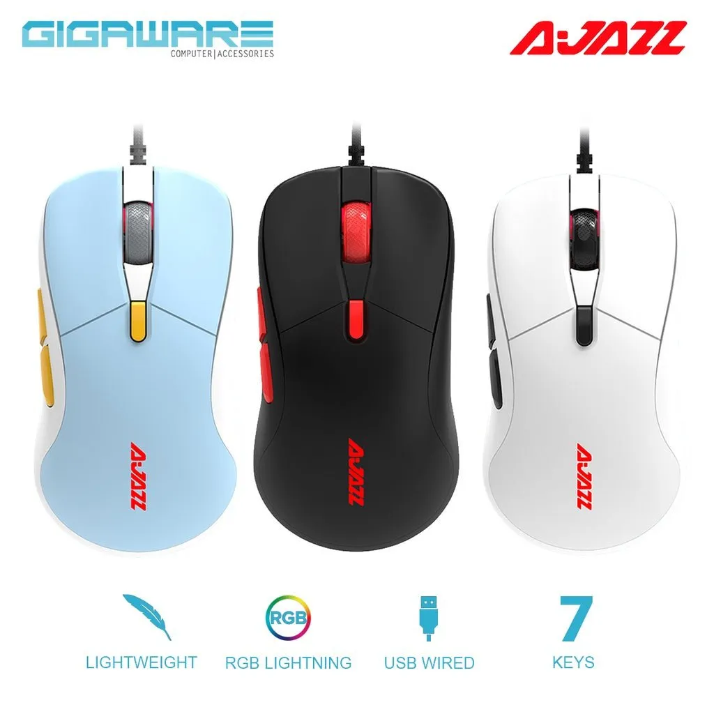 Ajazz AJ129 Black wired Gaming Mouse RGB