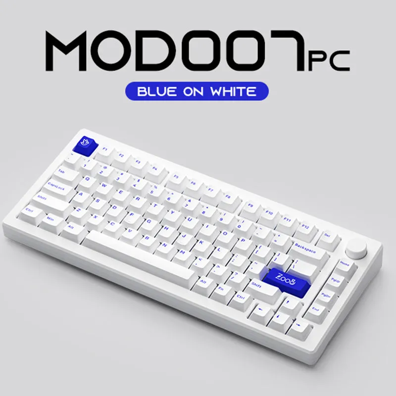 Akko MOD007 PC Blue on White Wired Mechanical Keyboard