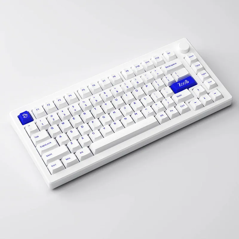 Akko MOD007 PC Blue on White Wired Mechanical Keyboard