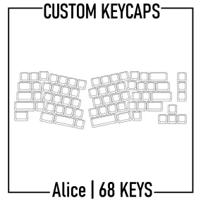 Alice Split Keyboard Custom Keycaps( ANSI | 68 Keys )