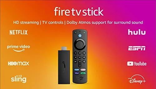 Amazon Fire TV Stick with Alexa Voice Remote (includes TV controls), free & live TV without cable or satellite, HD streaming device