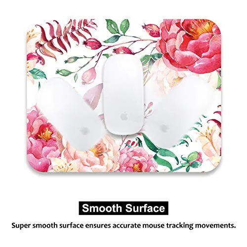 Anti-Slip Mouse Pad for Work or Gaming, Watercolor Flowers