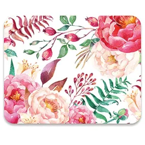 Anti-Slip Mouse Pad for Work or Gaming, Watercolor Flowers