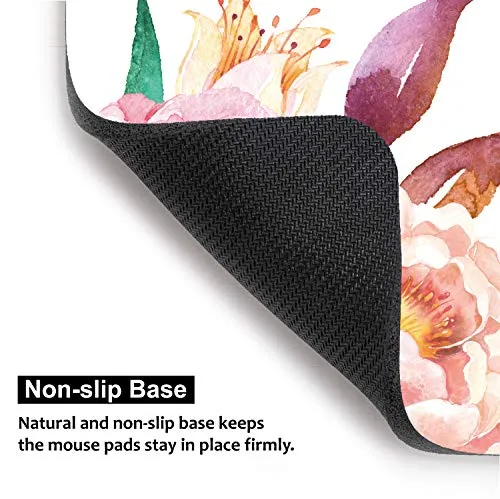 Anti-Slip Mouse Pad for Work or Gaming, Watercolor Flowers