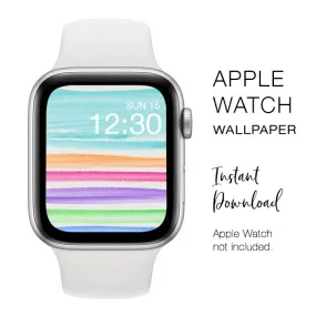 Apple Watch WALLPAPER - Watercolor Brush strokes Pastels Watercolor Painting - Instant Download - Watch Background Apple Watch face design