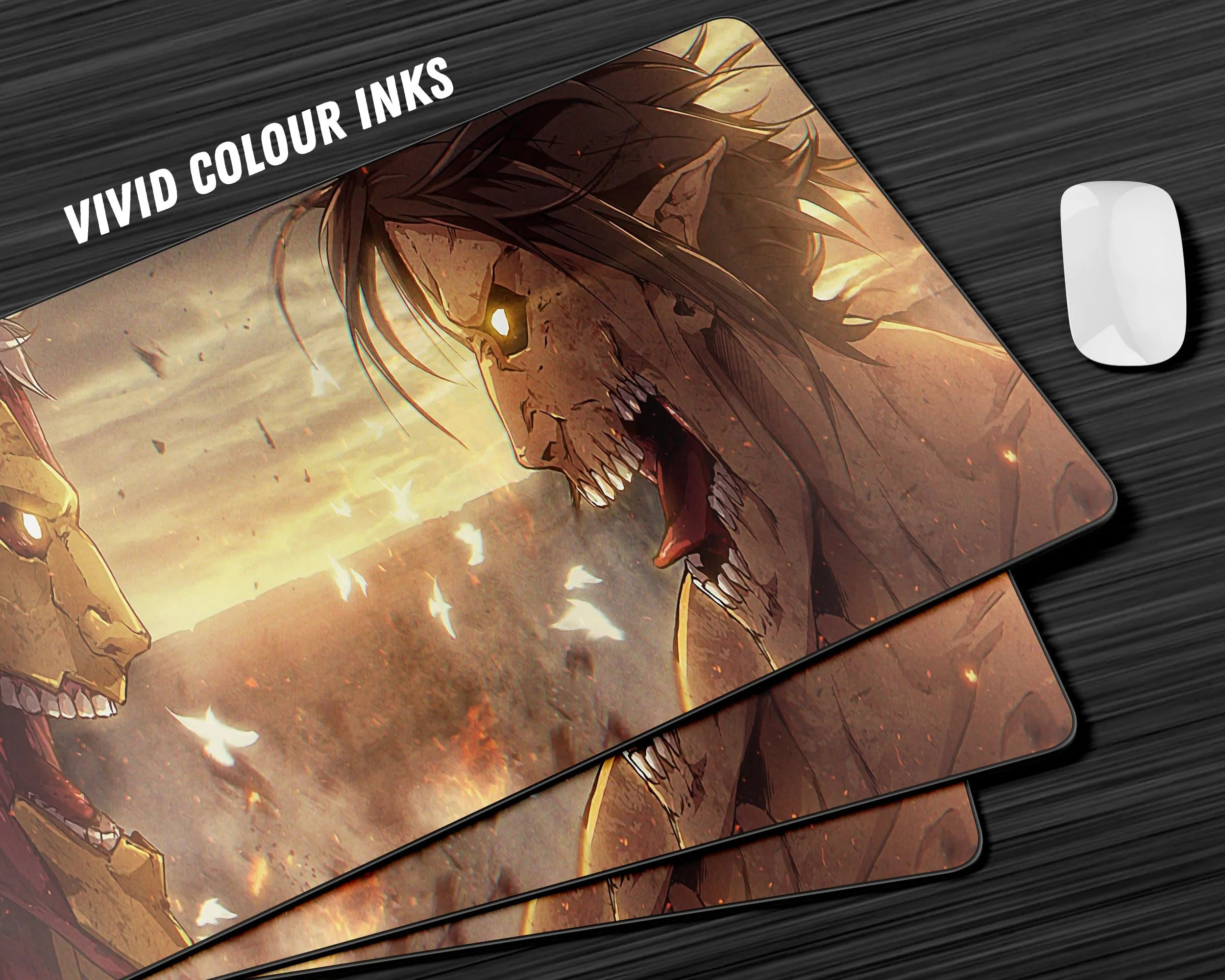 Attack Titan vs Armored Titan Gaming Mouse Pad