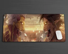 Attack Titan vs Armored Titan Gaming Mouse Pad