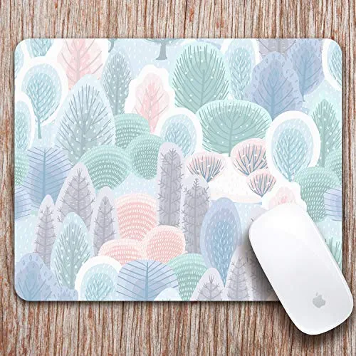 Audimi Mouse Pad Medium Mouse Mat Anti-Slip Base for PC Office Working Gaming, Winter Forest