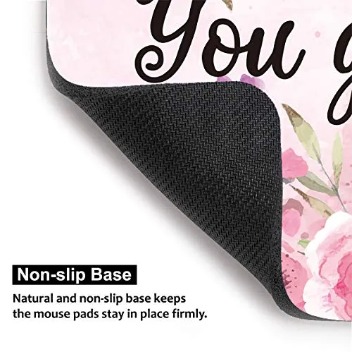 Audimi Mouse Pad Medium Mouse Mat Anti-Slip Base for PC Office Working Gaming, You Got This