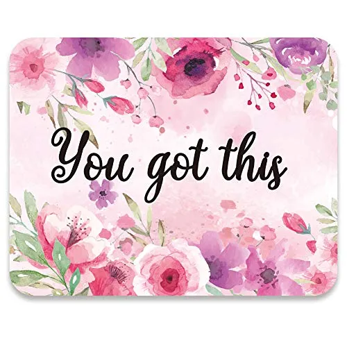 Audimi Mouse Pad Medium Mouse Mat Anti-Slip Base for PC Office Working Gaming, You Got This