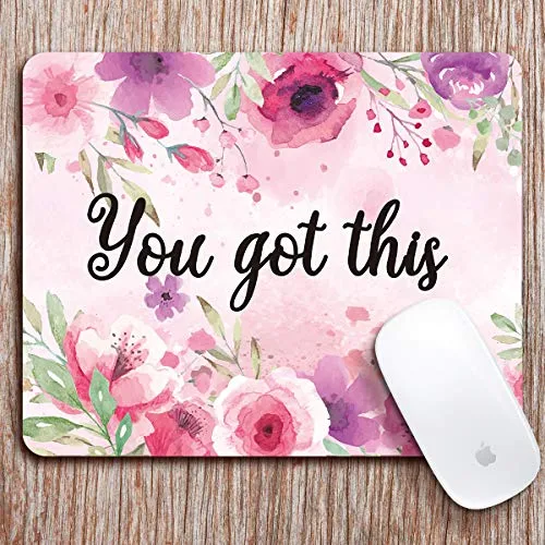 Audimi Mouse Pad Medium Mouse Mat Anti-Slip Base for PC Office Working Gaming, You Got This