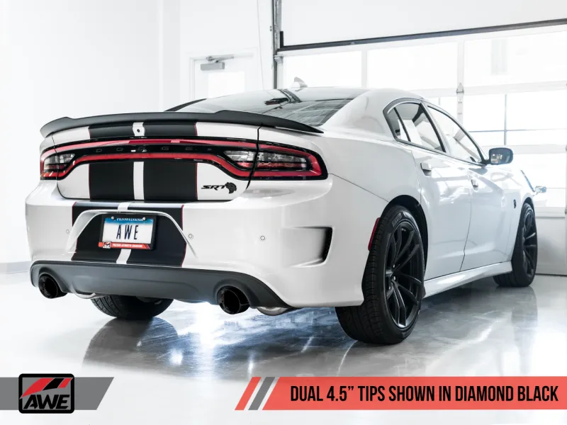 AWE Tuning 2015  Dodge Charger 6.4L/6.2L Supercharged Track Edition Exhaust - Diamond Black Tips