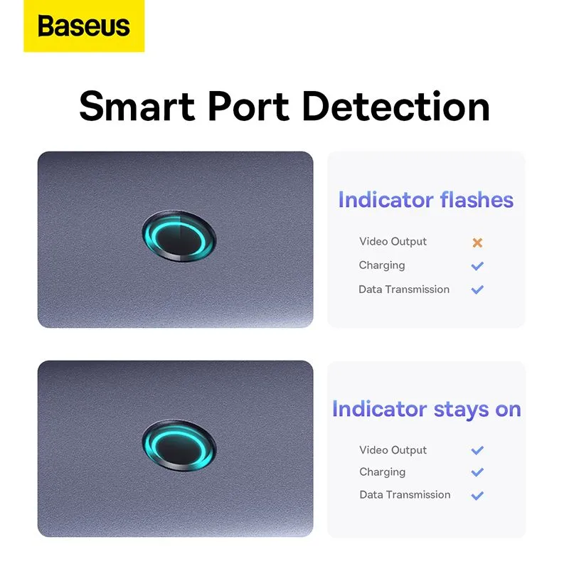 Baseus Flite Series 5-Port HUB Docking Station Space Grey HDMI4K@30Hz*1 USB 3.0*4-B00052809813-00