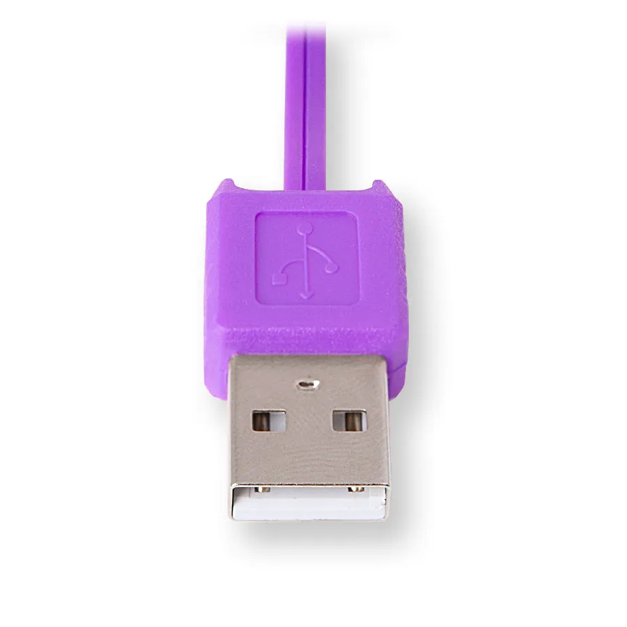 Basic Optical Mouse | Retractable Mouse Cord | Purple