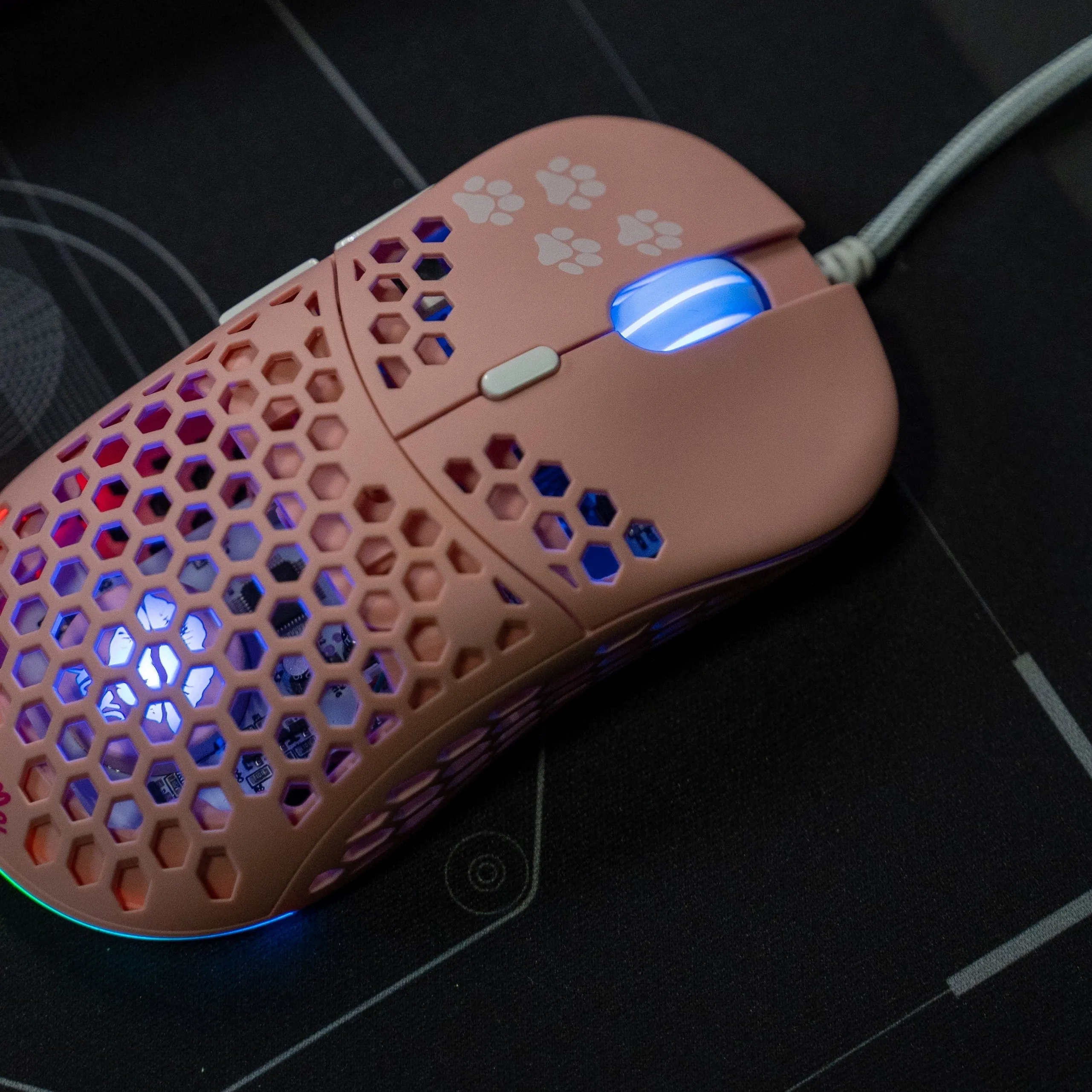 Belle Delphine X Ghost M1 UltraLight Gaming Mouse - Kitty Pink