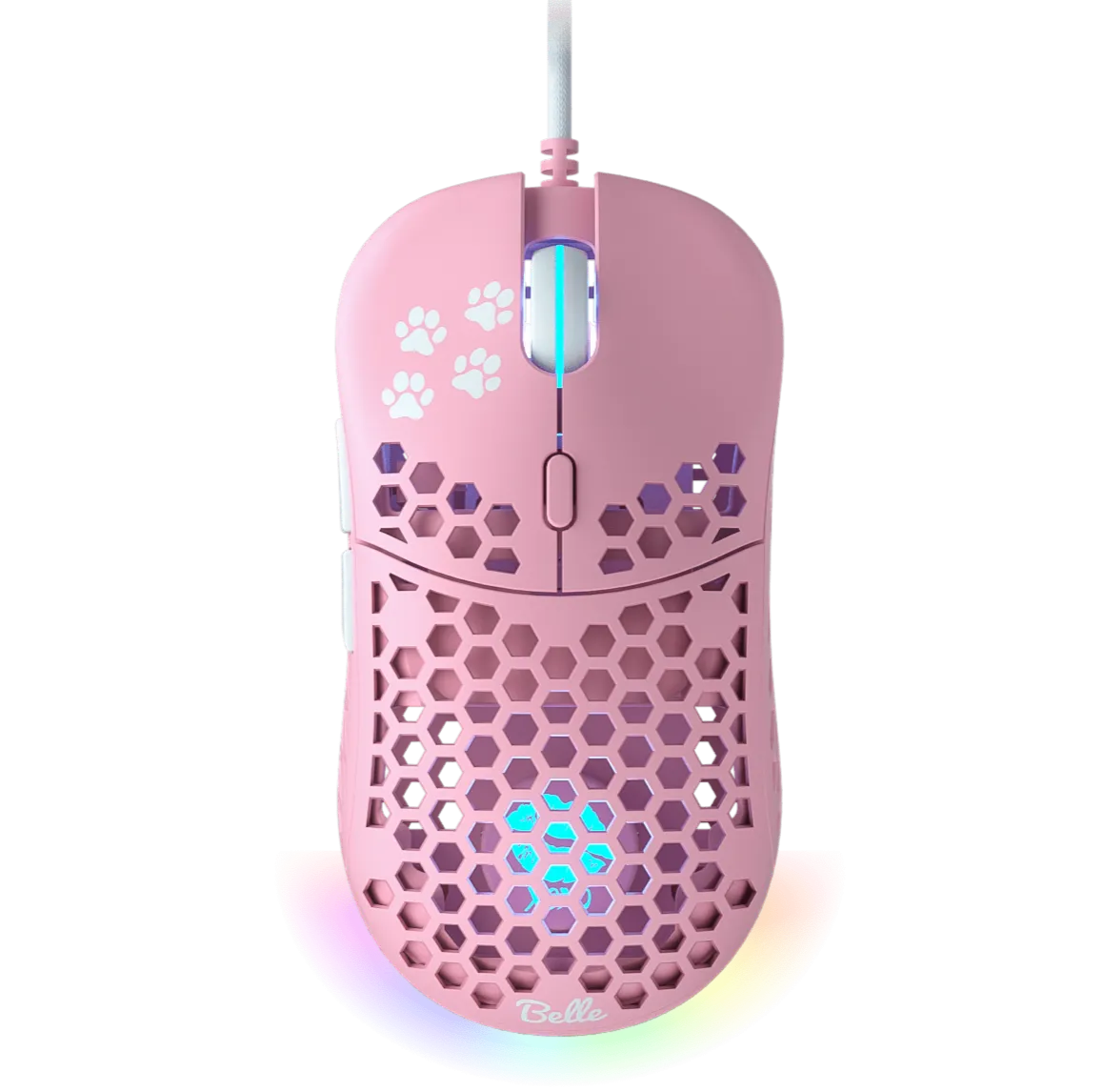 Belle Delphine X Ghost M1 UltraLight Gaming Mouse - Kitty Pink