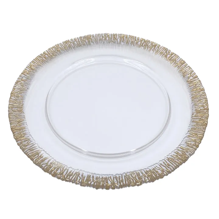 Birch - Glass Charger Plate in Gold (Item # 0298)