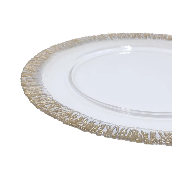 Birch - Glass Charger Plate in Gold (Item # 0298)