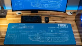 Bitt3rSteel "Wunderwaffe - Blue" Limited Edition Content Creator Collaboration Gaming Deskmat