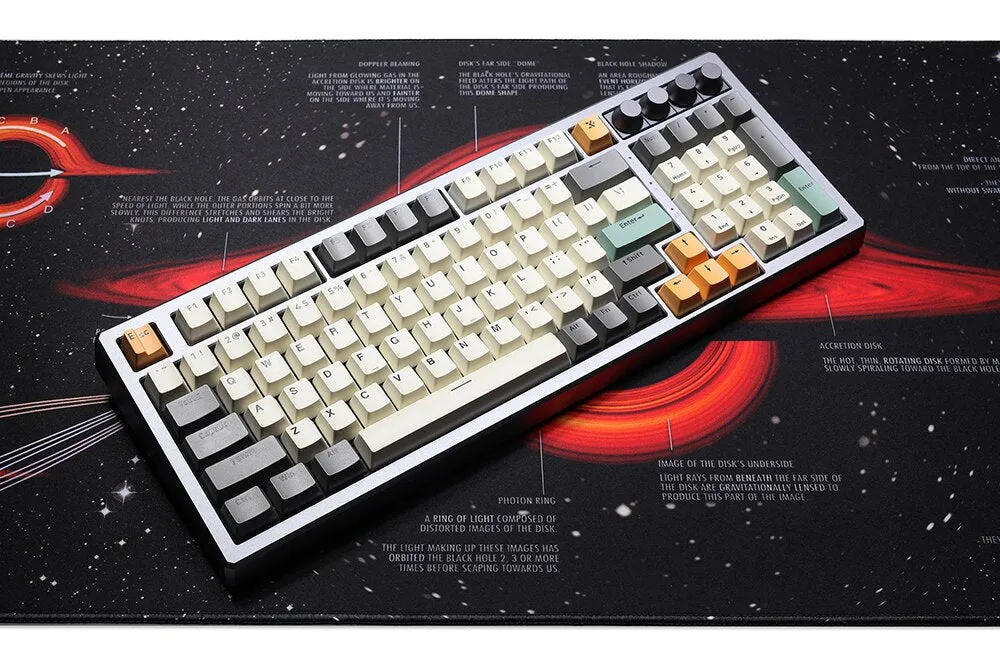 Black Hole Mechanical keyboard Mousepad Deskmat 900 400 4mm Stitched Edges Rubber High Quality Water Drop The Three Body