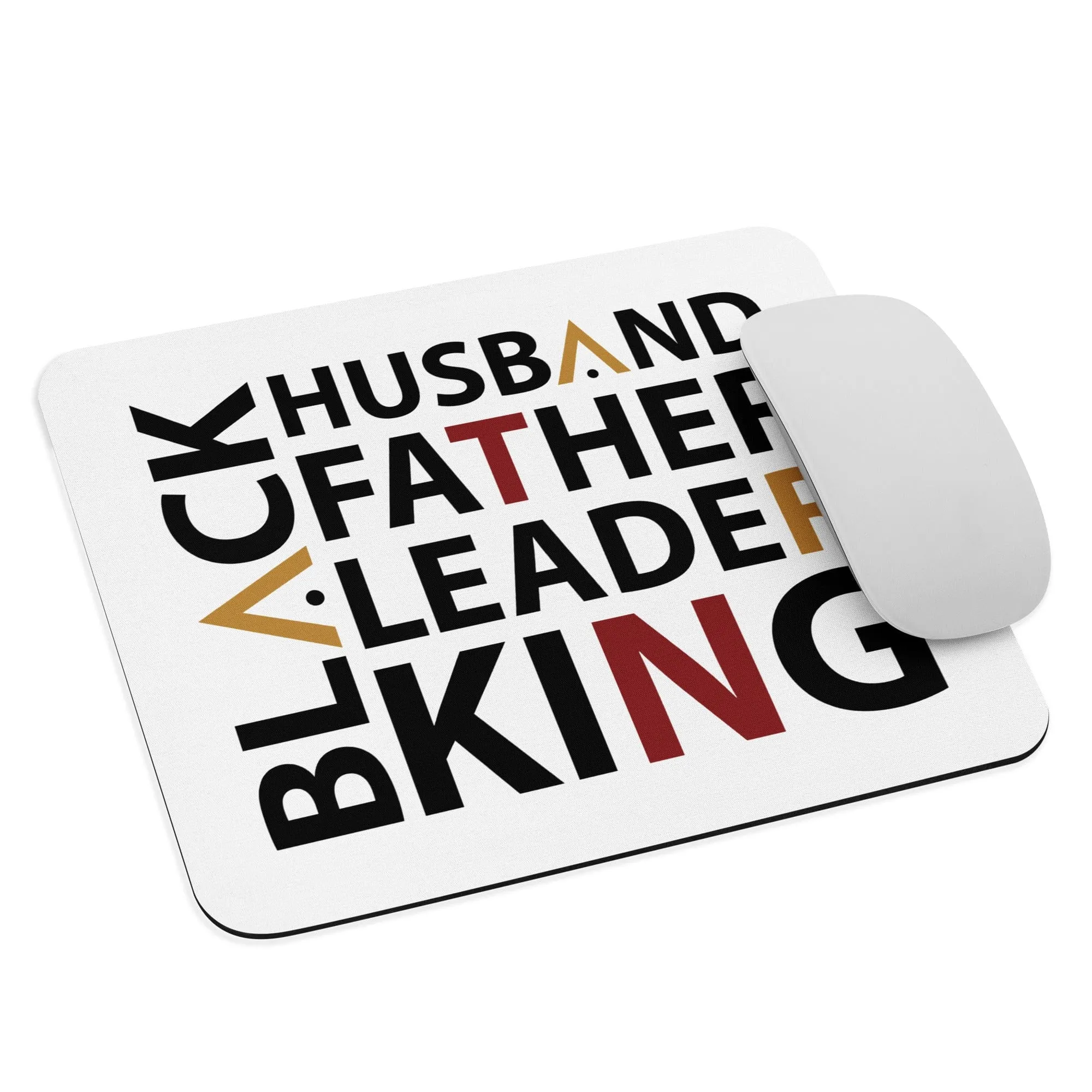 Black Husband White Mouse Pad