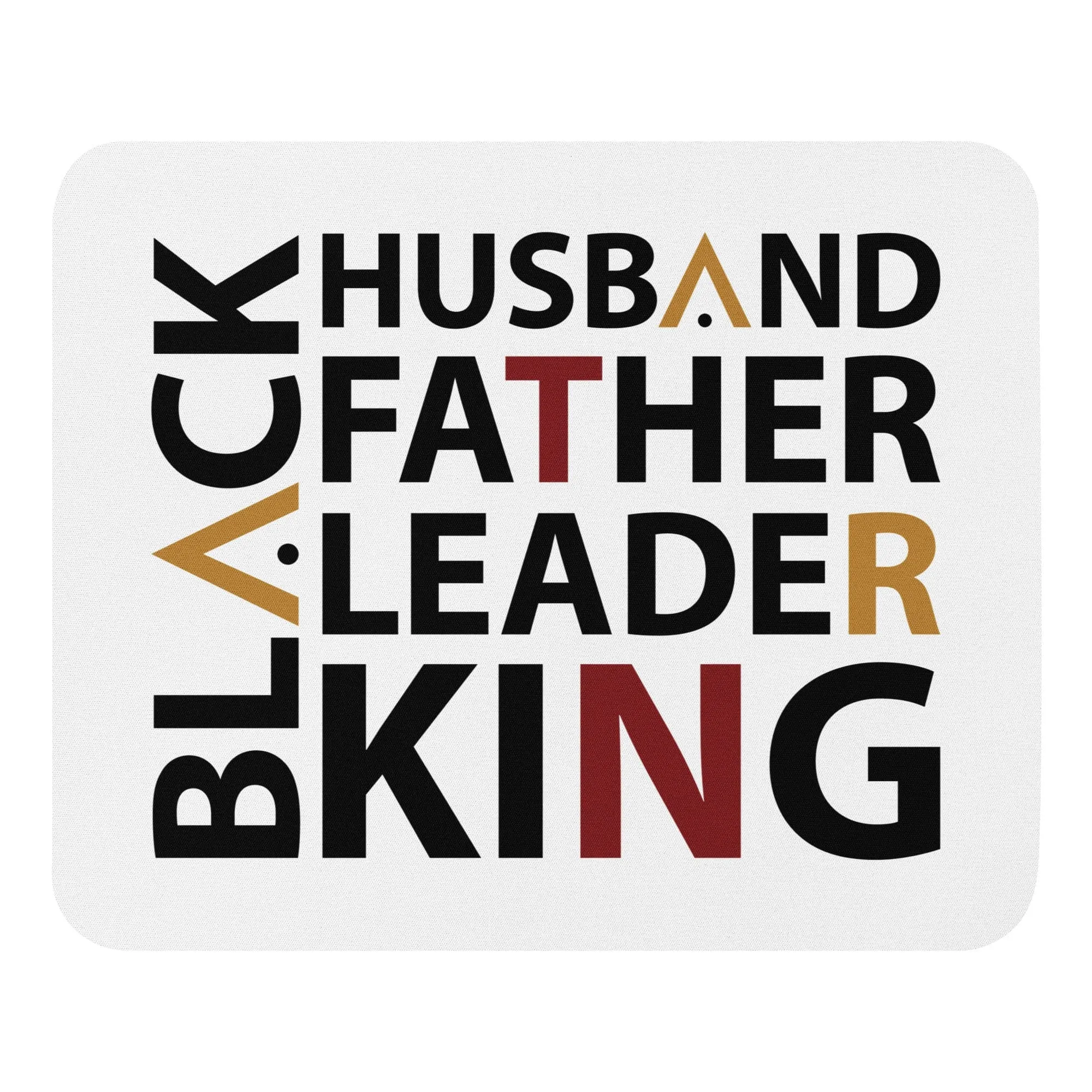 Black Husband White Mouse Pad