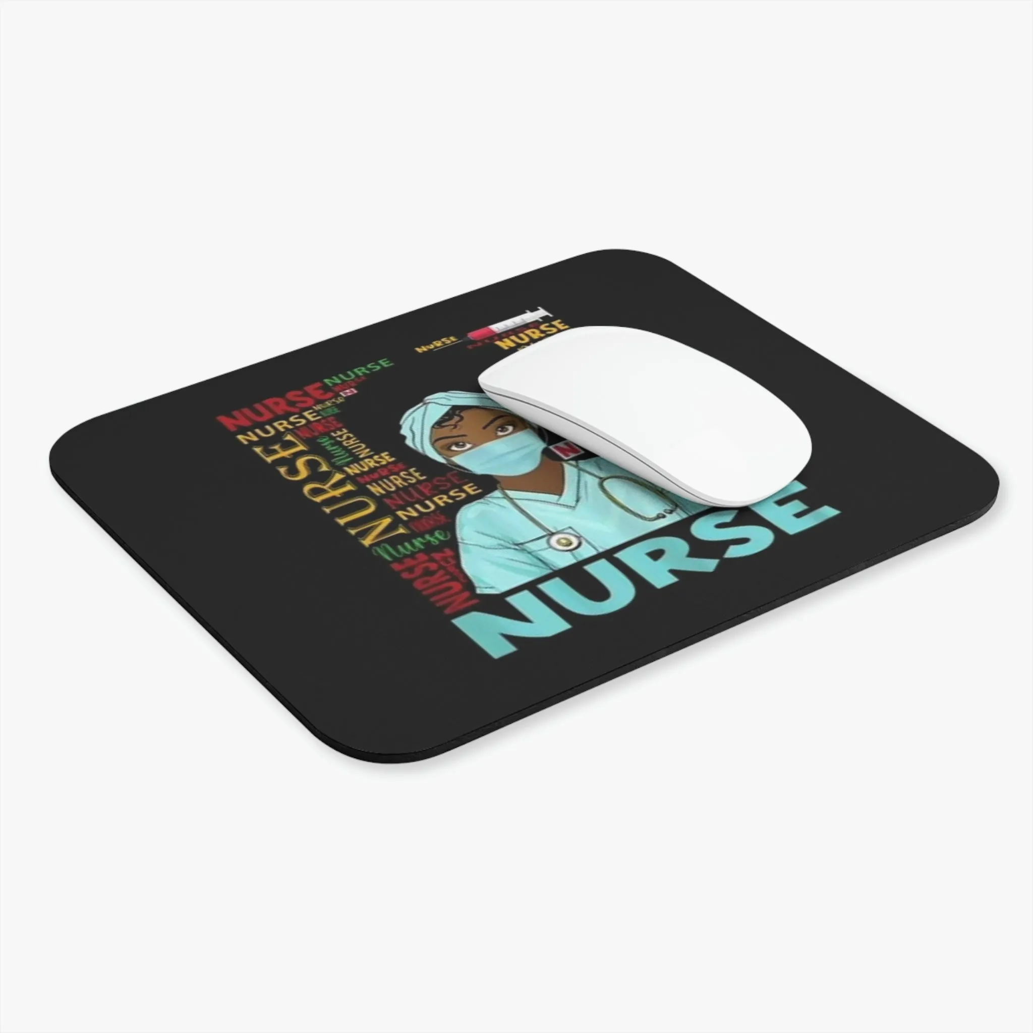 Black Nurse Mouse Pad (Rectangle)