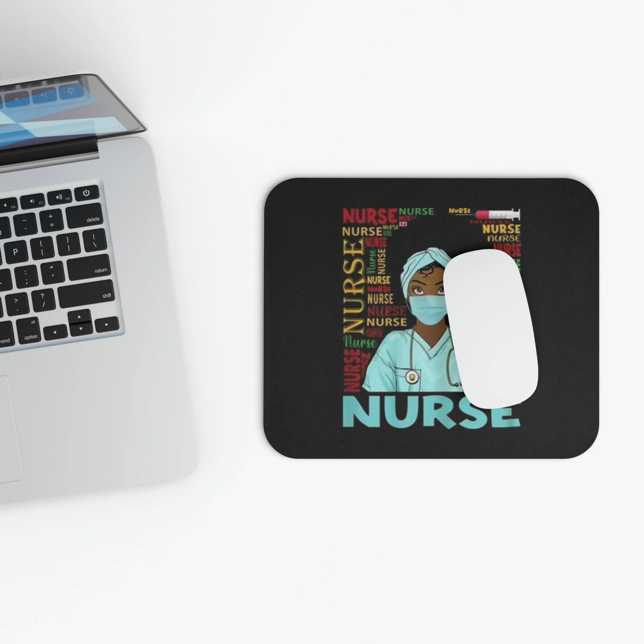 Black Nurse Mouse Pad (Rectangle)