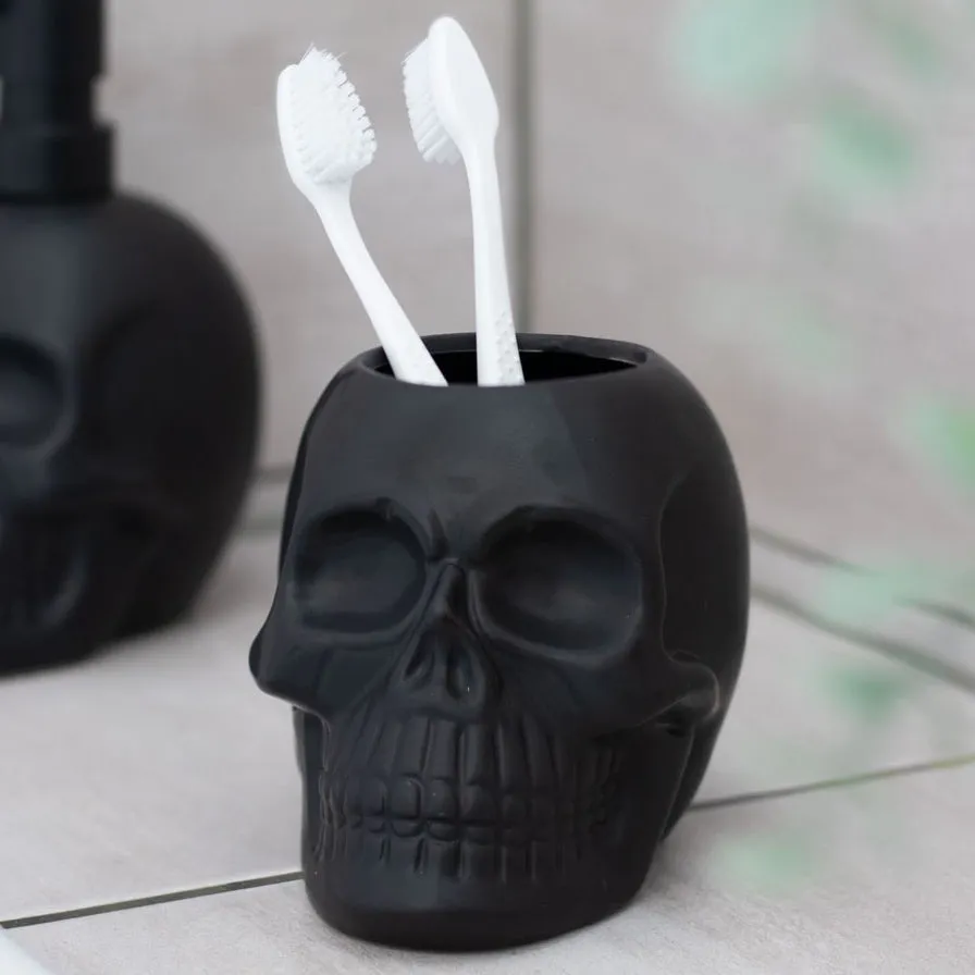 Black Skull Toothbrush Holder